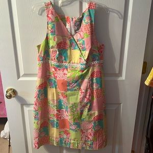 Beach patch V neck Lilly Pulitzer Dress
